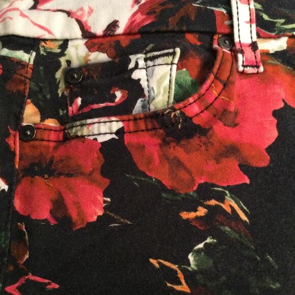 7FAM Super Skinny Ankle Floral Jeans 30 - Picture 8 of 8
